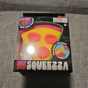Squeezza Yellow & Pink Pizza Slice Toy